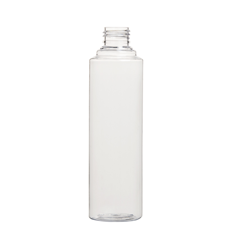 225ml 7.5oz Clear Plastic PET Cylinder Bottles Shampoo and Lotion Bttoes