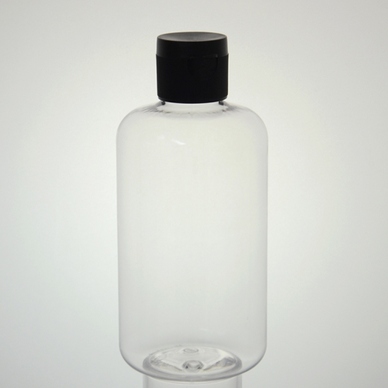 8.5oz plastic transparent bullet (cosmo round) bottles