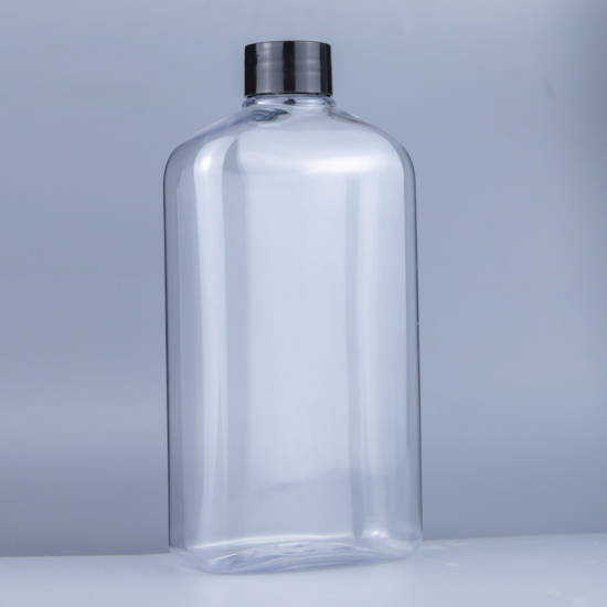 oval flat PET bottle